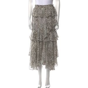 MISA floral midi length skirt